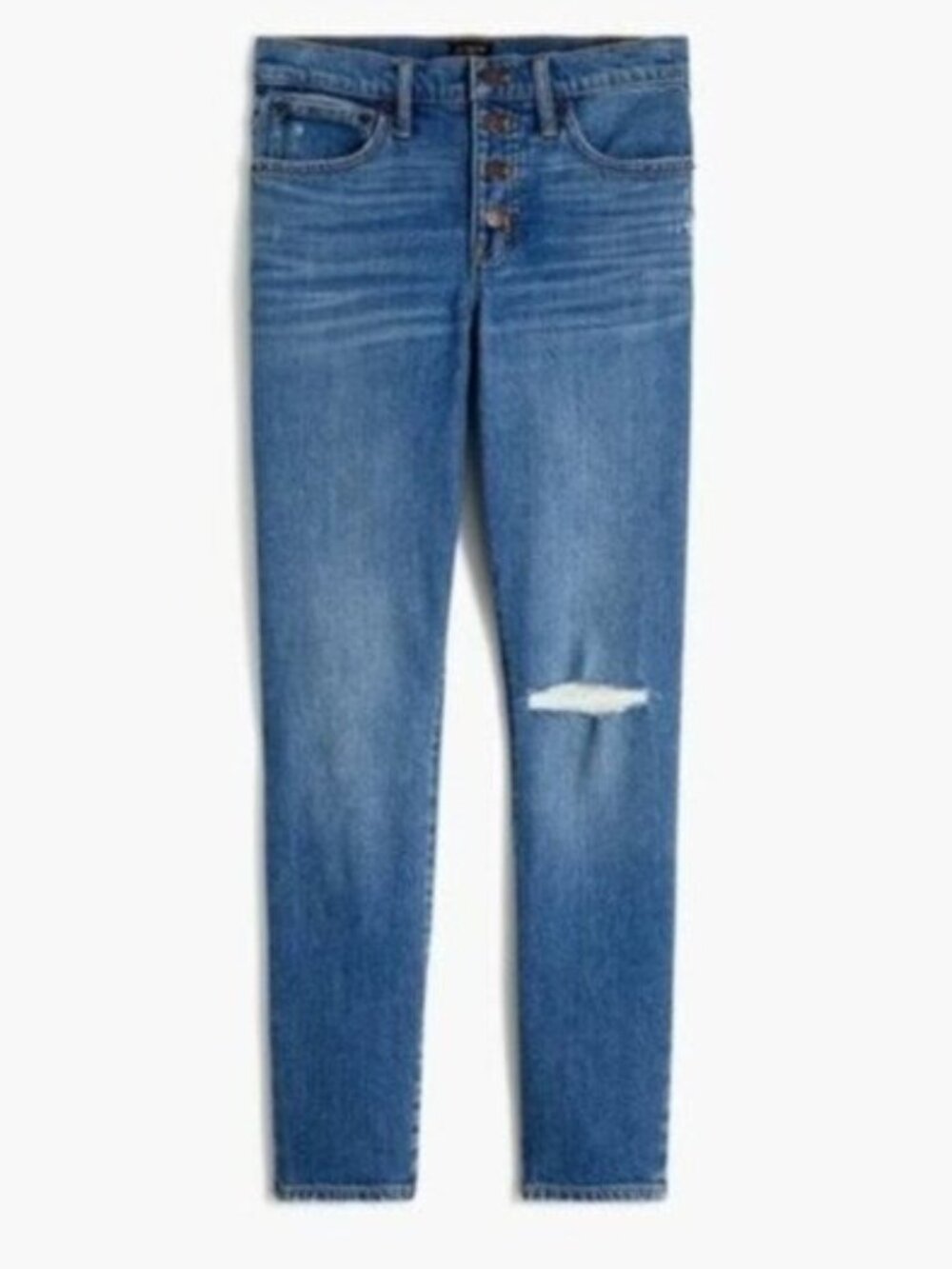 J.Crew High Rise Distressed Jeans Preppy Minimalist Slimming